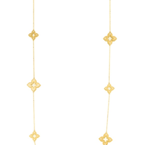 18k Venetian Station Necklace - Picture 4 of 14